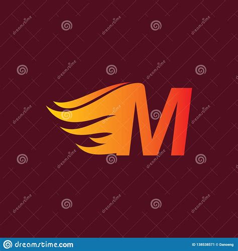 Hot Fire M Letter Logo stock illustration. Illustration of industry ...