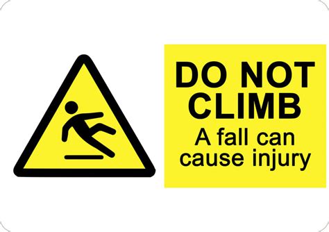 Do Not Climb Printed Sign - Create Signs Australia