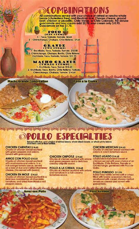 Los Dos Amigos Hacienda menu in Salem, Oregon, USA