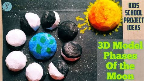 DIY 💡| 3D Model of Phases Of The Moon For Kids From Waste Material ...