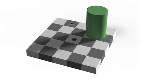 Explore Adelson's Checker Shadow Illusion in KeyShot