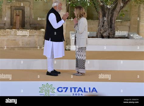 Prime Minister of India Narendra Modi is welcomed by Prime Minister ...