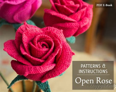 Crochet Rose Pattern Crochet Pattern for Wedding Bouquets - Etsy