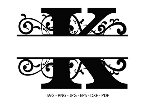 Letter K Monogram Svg