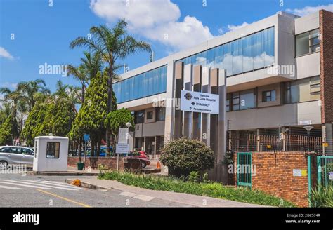 Johannesburg, South Africa, 15th March - 2020: Front entrance to ...