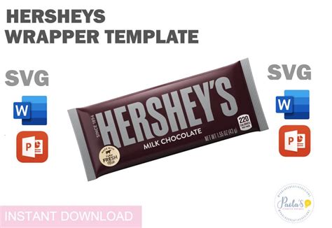 Hershey's Template Blank Template Custom Chocolate Bar - Etsy