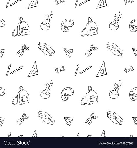 School learning seamless pattern Royalty Free Vector Image