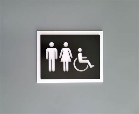 Accessible Restroom Signs. Handicap Accessible Bathroom - Etsy ...