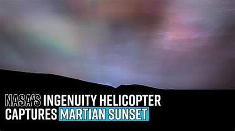 NASA's Ingenuity helicopter captures Martian sunset - IBTimes India