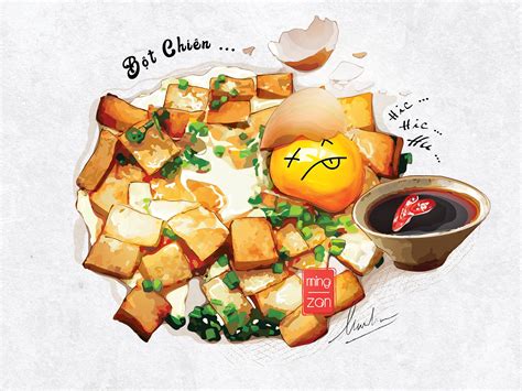 Food Illustration - Bột chiên on Behance