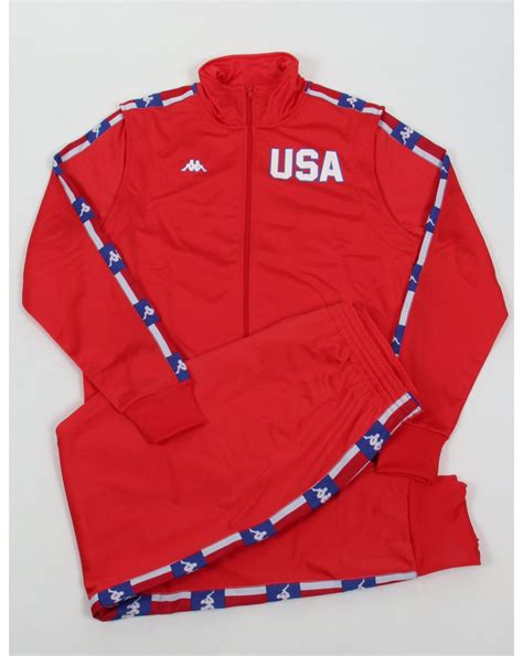 Robe Di Kappa La84 Usa Olympic Full Tracksuit Red,top,bottoms,pants