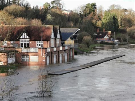 Shrewsbury Under Water: Flood Defences Keeping Some Dry