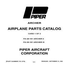 Piper Parts Manuals