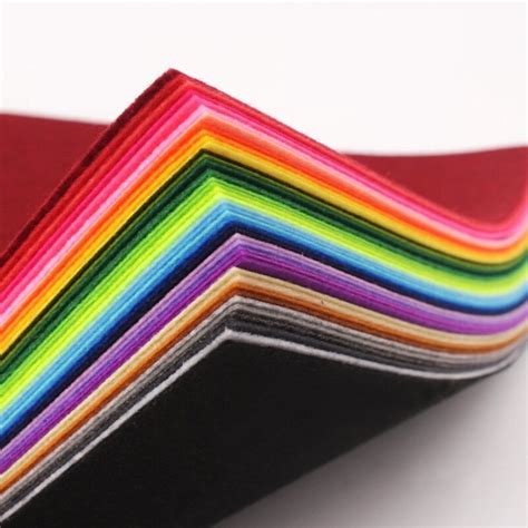 10pcs 15cm*15cm Random Color Cloth Felts Non Woven 1mm Thick Felt ...