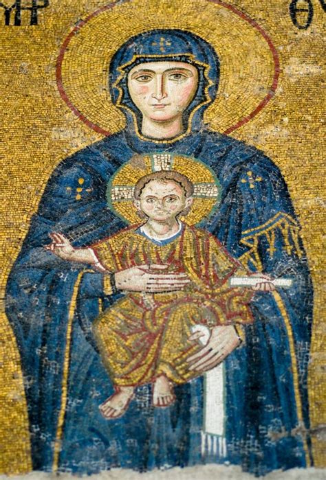 Virgin Mary Mosaic at Hagia Sophia Stock Image - Image of prophet, byzantium: 6796085