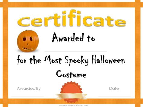 Free Halloween Costume Awards | Customize online | Instant Download