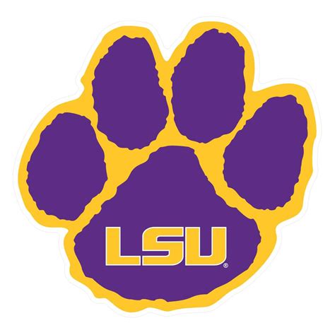 LSU Magnet Tiger Paw 6"