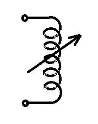 Symbol of variable inductor