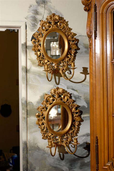 Pair of Vintage Mirrored Candle Sconces at 1stDibs | antique mirrored ...