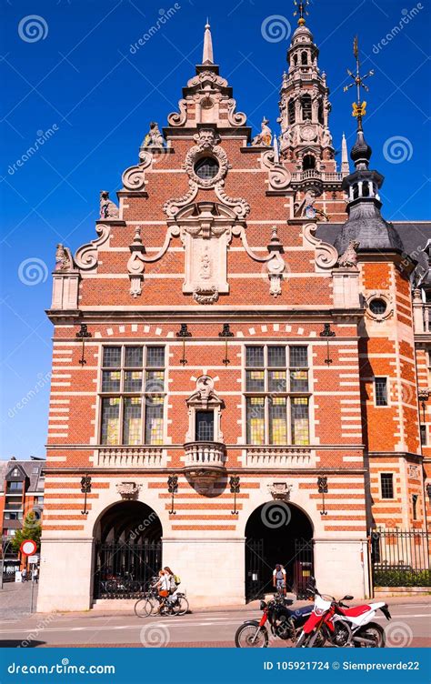 Architecture of Leuven, Belgium Editorial Stock Image - Image of hall ...