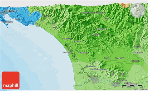 Political 3D Map of Forte Dei Marmi