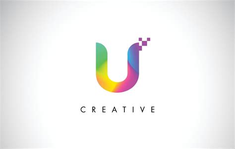 U Colorful Logo Letter Design Vector. Creative Rainbow Gradient Letter Icon 4891814 Vector Art ...