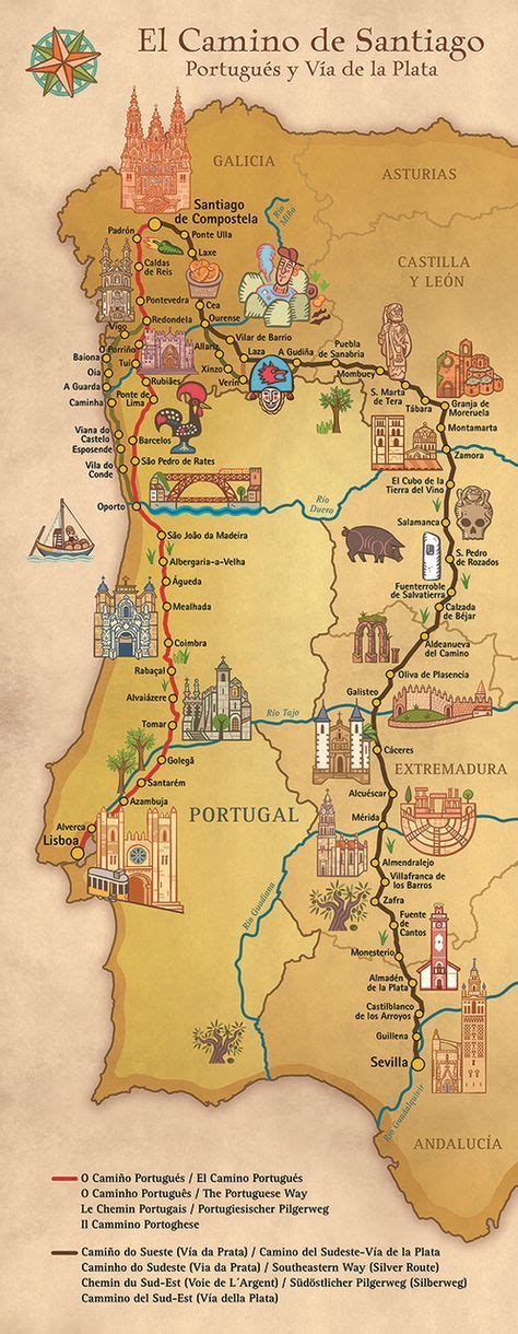 Pilgrimage camino de santiago map - drophost