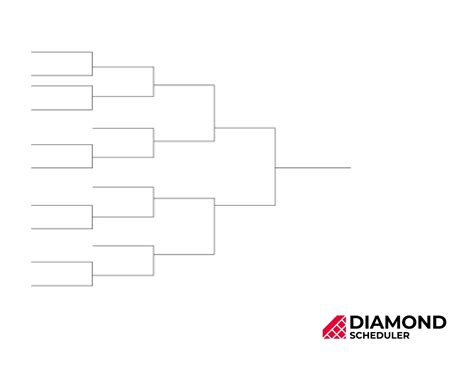 13-Team Single Elimination Bracket Printable | Diamond Scheduler