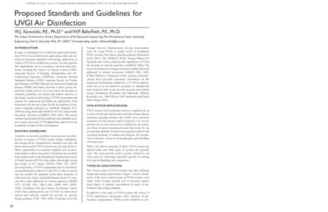 (PDF) Proposed Standards and Guidelines for UVGI Air Disinfection ...