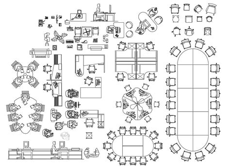 Office Furniture CAD Blocks, 51% OFF | www.elevate.in