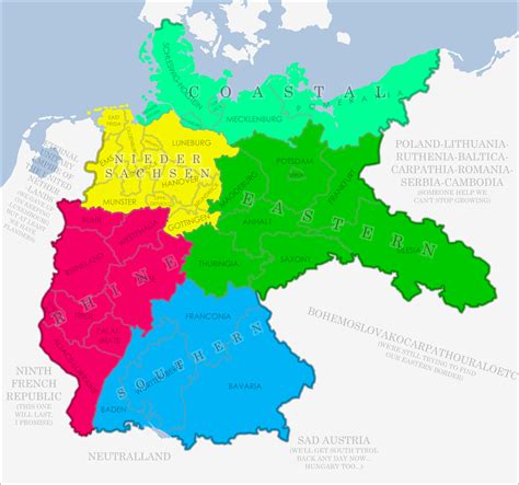 Regions of the German Empire : imaginarymaps