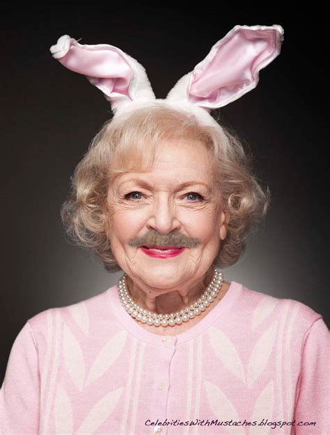 Celebrities With Mustaches: Betty White