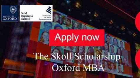 Study-In-UK: 2023 Skoll Scholarships at Said Business School for ...