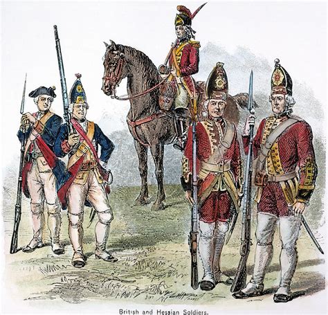 British & Hessian Soldiers Photograph by Granger