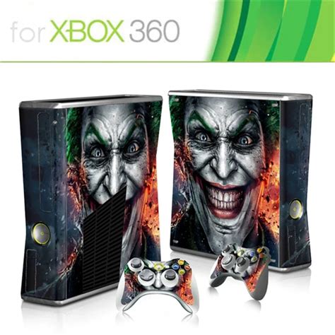 HOT SELLING Game Protector Vinyl Sticker for Microsoft Xbox 360 slim and 2 controller skins ...