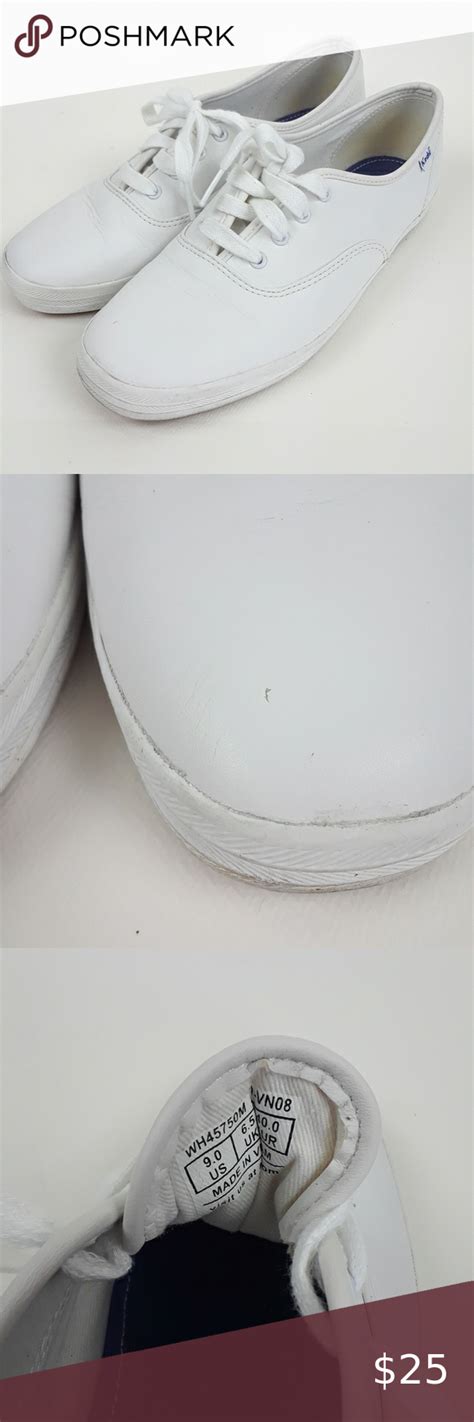 Keds Classic White Leather Sneakers Size 9M | White leather sneakers, Leather sneakers, Sneakers