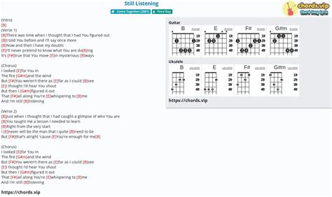 Chord: Still Listening - tab, song lyric, sheet, guitar, ukulele | chords.vip