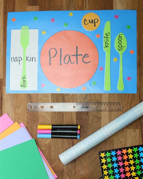 DIY Table Setting Placemats | Diy table settings, Manners preschool ...