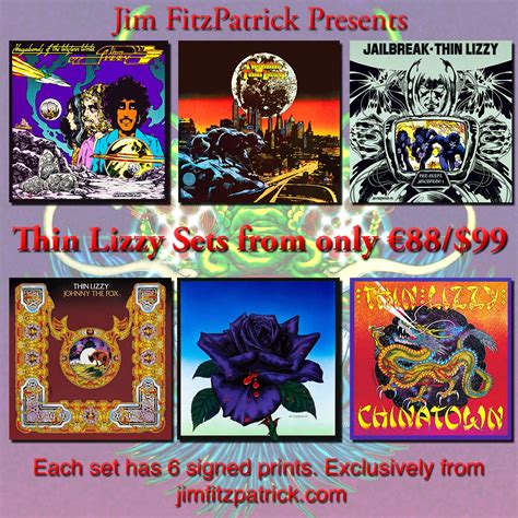 Thin Lizzy Album Covers Set of 6 | Jim FitzPatrick