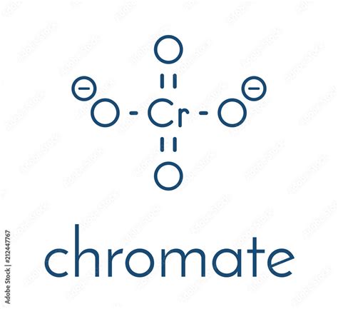 Chromate anion, chemical structure. Skeletal formula. Stock Vector | Adobe Stock