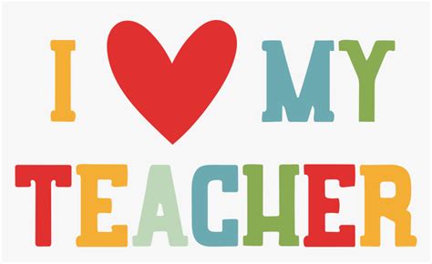 I Heart My Teacher Svg Cut File - Love My Teacher Png, Transparent Png , Transparent Png Image ...