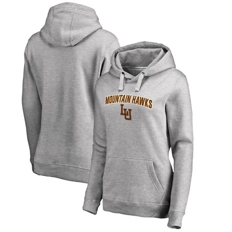 Lehigh Mountain Hawks Women's Ash Proud Mascot Pullover Hoodie