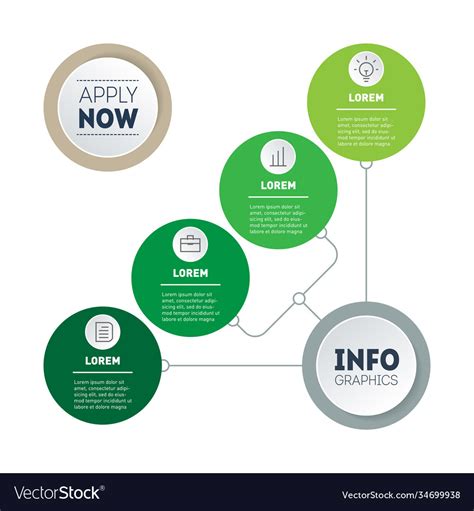 Infographic green technology or education Vector Image