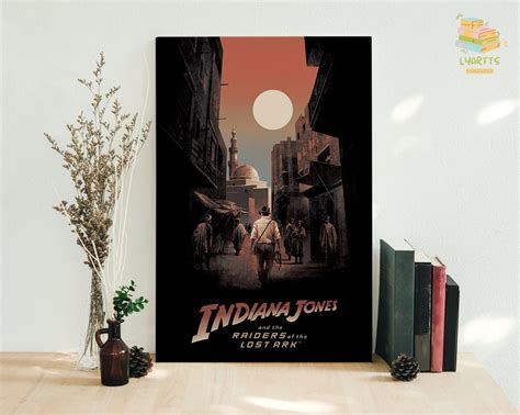 Indiana Jones Raiders of the Lost Movie Framed Canvas, Unframed Poster, Indiana Jones Poster ...