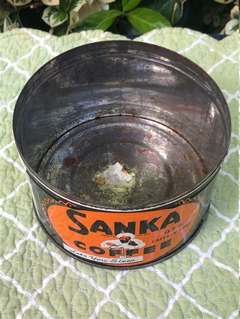 Sanka Coffee 1 lb. can/tin 97% Caffeine Free Vivid colors | Etsy