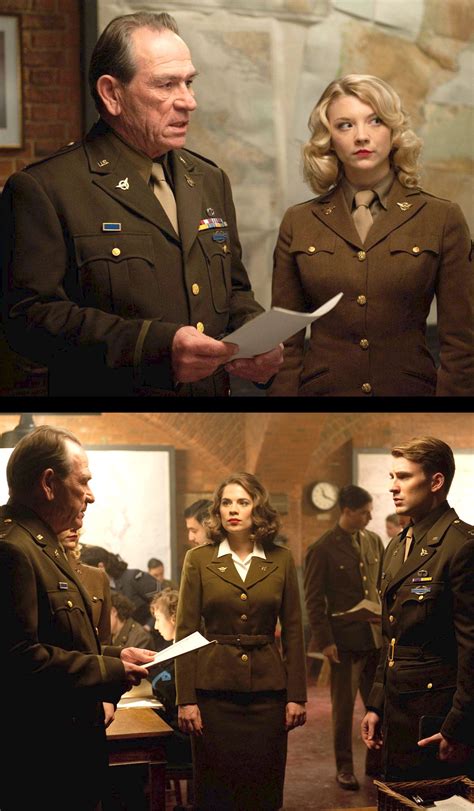 Tommy Lee Jones, Hayley Atwell and Chris Evans in 'Captain America: The First Avenger' (2011) Hq ...