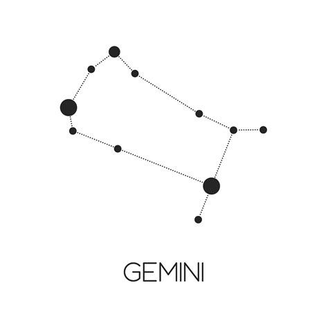 Gemini Constellation | Gemini constellation, Constellations, Line drawing