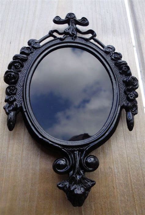 Small Black Scrying Mirror Black Mirror Ornate Vintage | Etsy | Scrying mirror, Mirror, Black mirror