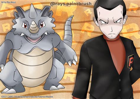 Gym Leader Giovanni and Rhydon by RaysPaintbrush on DeviantArt