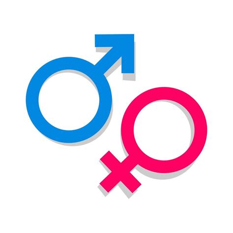 Male female icons. Gender symbol vector. Male and female symbols ...